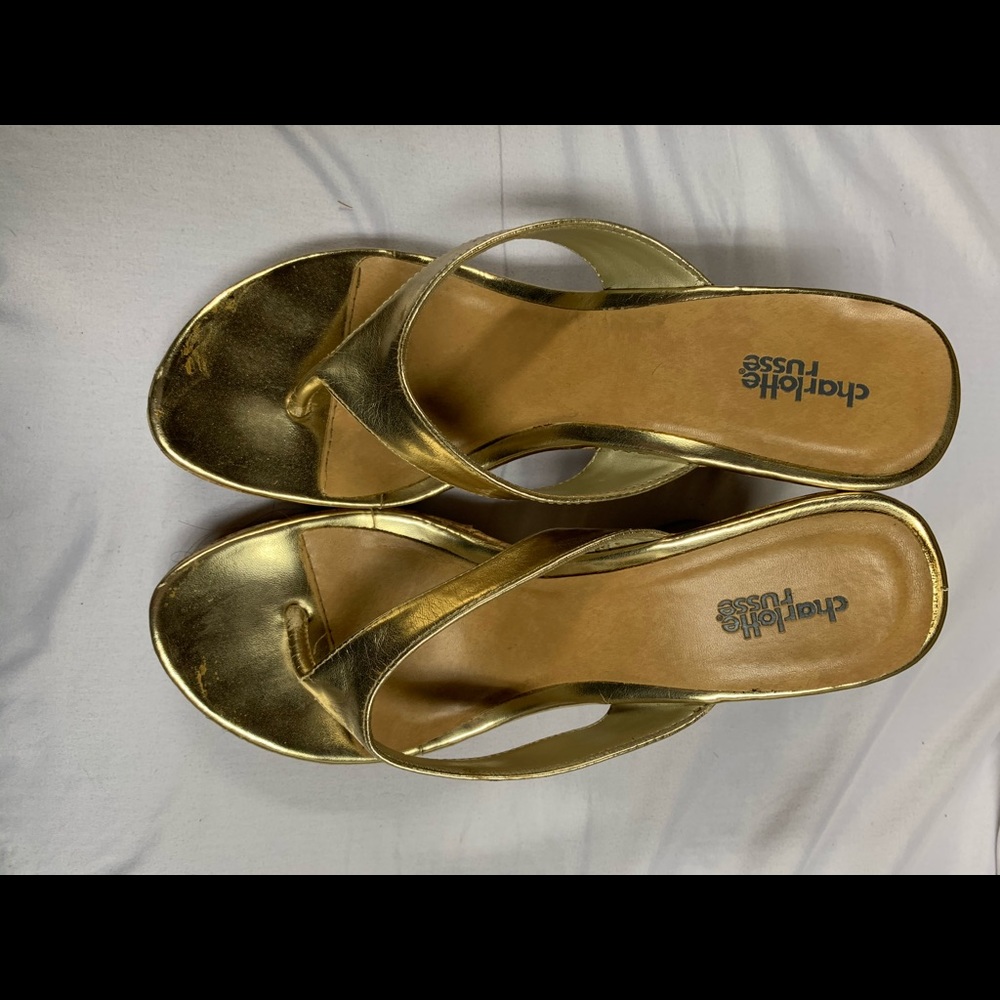 Gold Wedges Charlotte Russe